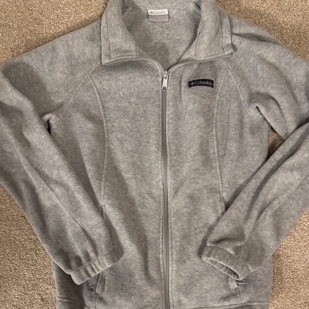 Columbia Heather Gray Fleece Jacket